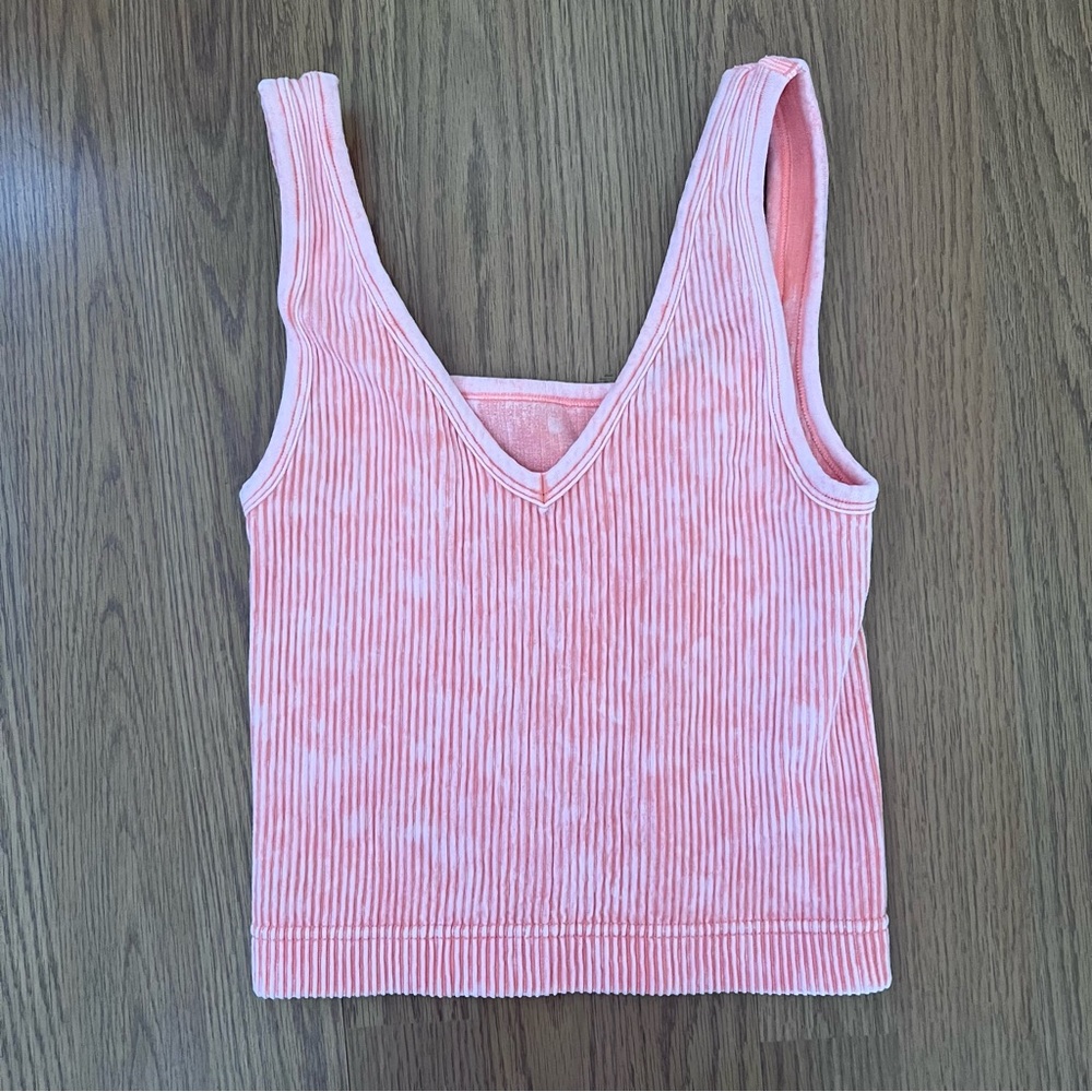 Zenana Outfitters Coral Ribbed Tank Top Size Large